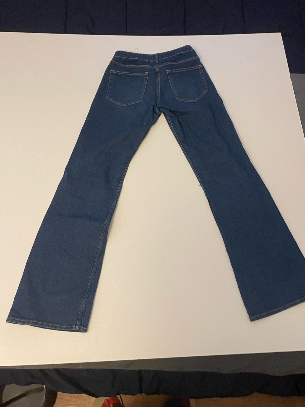 Dark Blue Flare Jeans for Women - Classic High-Rise Style